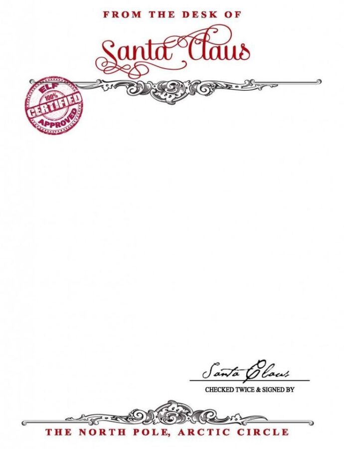 Free Printable Santa Letterhead Template