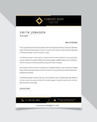 gold-and-black-letterhead-template