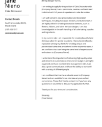 cake-decorator-job-application-template