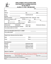 cleaning-employment-application-template