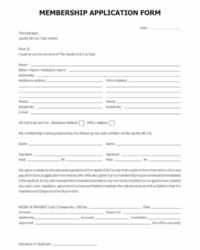 club-membership-application-template