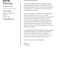 dance-teacher-job-application-template
