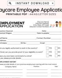 daycare-employment-application-template