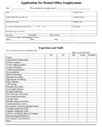 dental-job-application-template