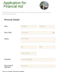financial-aid-application-template