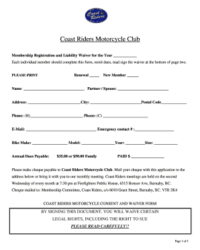 motorcycle-club-membership-application-template