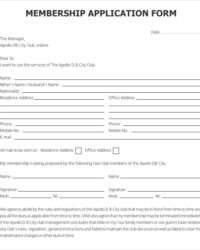 private-club-membership-application-template