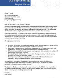 respite-care-job-application-template