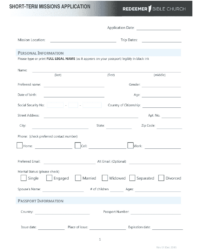 short-term-mission-trip-application-template