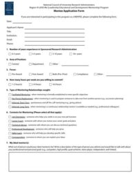 student-mentee-application-template