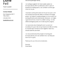 team-leader-application-template