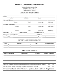 transportation-job-application-template