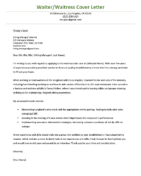 waitress-job-application-template