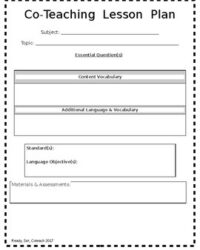 Co Teaching Lesson Plan Template co-teaching-lesson-plan-template