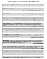 Danielson Aligned Lesson Plan Template For Formal Observations danielson-aligned-lesson-plan-template-for-formal-observations