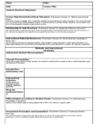 danielson-framework-lesson-plan-template-editable