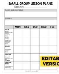 Editable Small Group Lesson Plan Template editable-small-group-lesson-plan-template