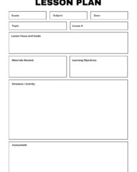 Elementary School Lesson Plan Template elementary-school-lesson-plan-template
