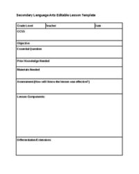 secondary-english-lesson-plan-template
