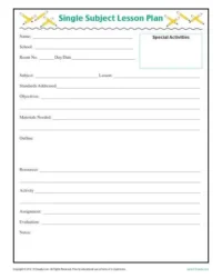 single-subject-lesson-plan-template