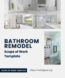 Bathroom Remodel Scope of Work Template