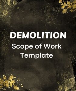 Demolition Scope Of Work Template