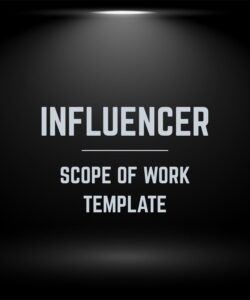 Influencer Scope Of Work Template