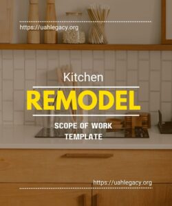 Kitchen Remodel Scope of Work Template