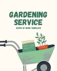 Gardening Service Scope of Work Template gardening service scope of work template