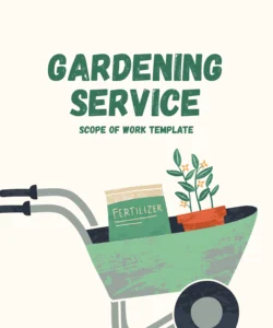 gardening service scope of work template
