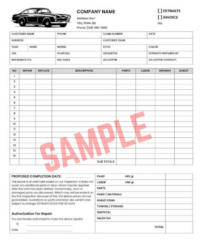 Free Auto Body Repair Invoice Template