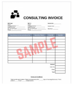 Free Consulting Services Invoice Template