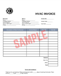Hvac Service Order Invoice Template