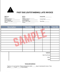 Late Payment Interest Invoice Template