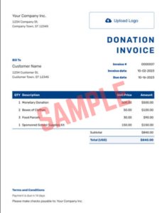 Non Profit Organization Invoice Template