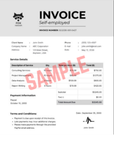 Self Employed Basic Invoice Template