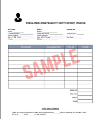 Self Employed Blank Invoice Template