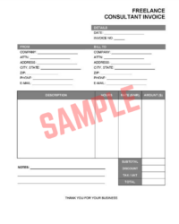 Self Employed Consultant Invoice Template