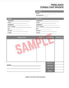 Self Employed Consultant Invoice Template