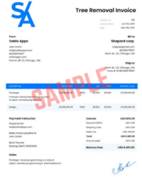 Tree Removal Service Invoice Template