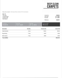 Free Carpet Cleaning Invoice Template