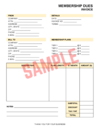 Invoice Template For Membership Dues Invoice Template For Membership Dues