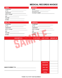 Medical Records Fee Invoice Template Medical Records Fee Invoice Template