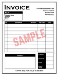 Non Vat Registered Invoice Template