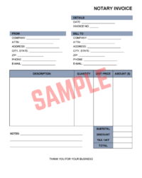 Notary Signing Agent Invoice Template Notary Signing Agent Invoice Template