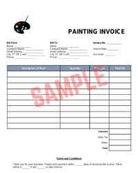 Painting And Decorating Invoice Template Painting And Decorating Invoice Template