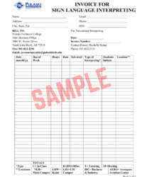 Sign Language Interpreter Invoice Template Sign Language Interpreter Invoice Template